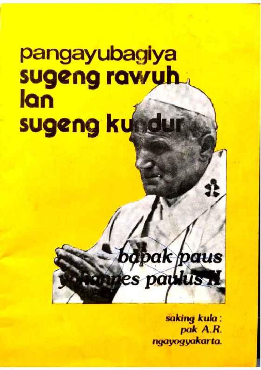 Surat Pak AR untuk Sri Paus (Dwi Bahasa: ID & Jawa)