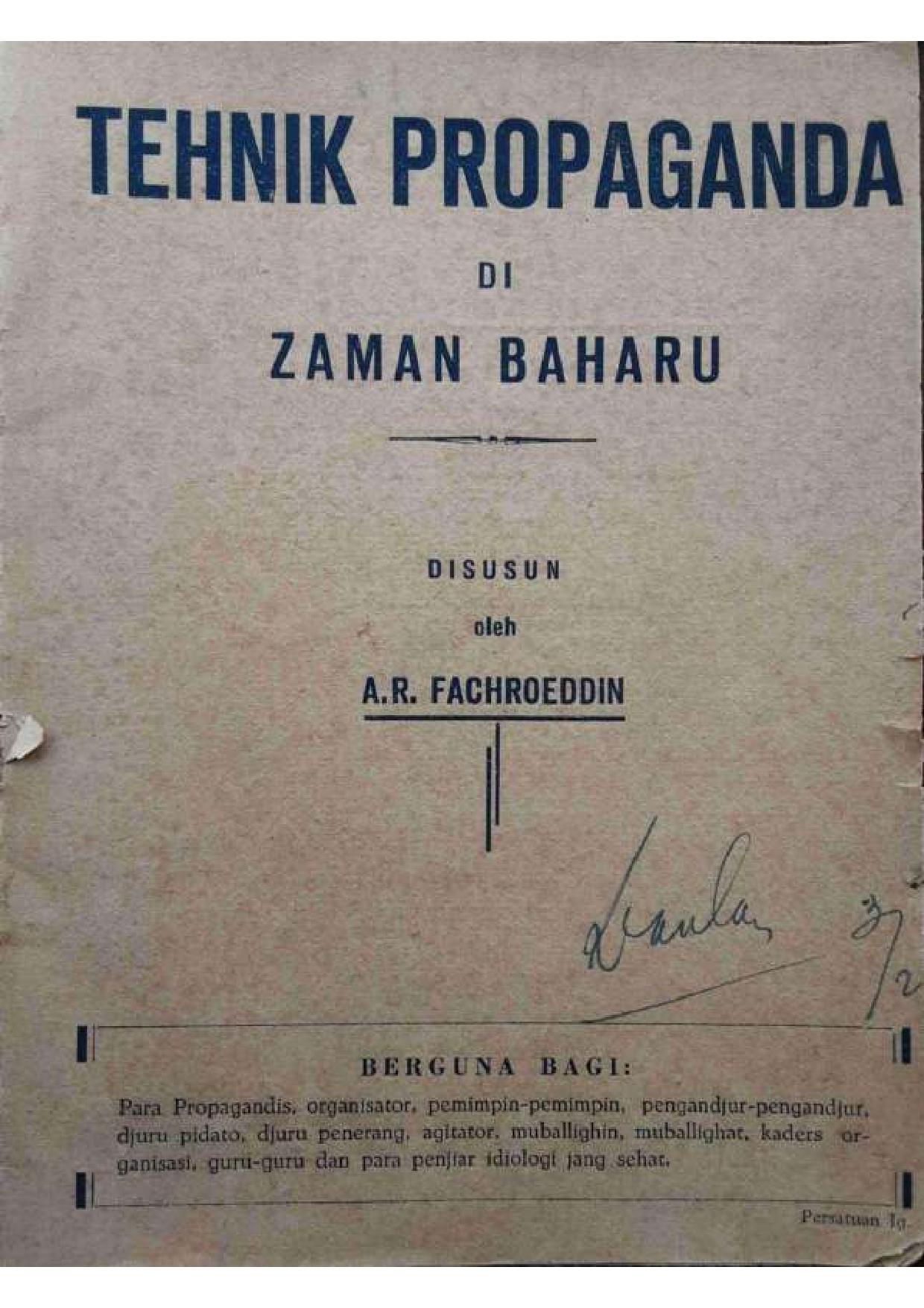Teknik Propaganda di Zaman Baharu (Ilmu Dakwah)